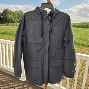 Brand New Eddie Bauer Black Slate Spring Trench Jacket Size Small